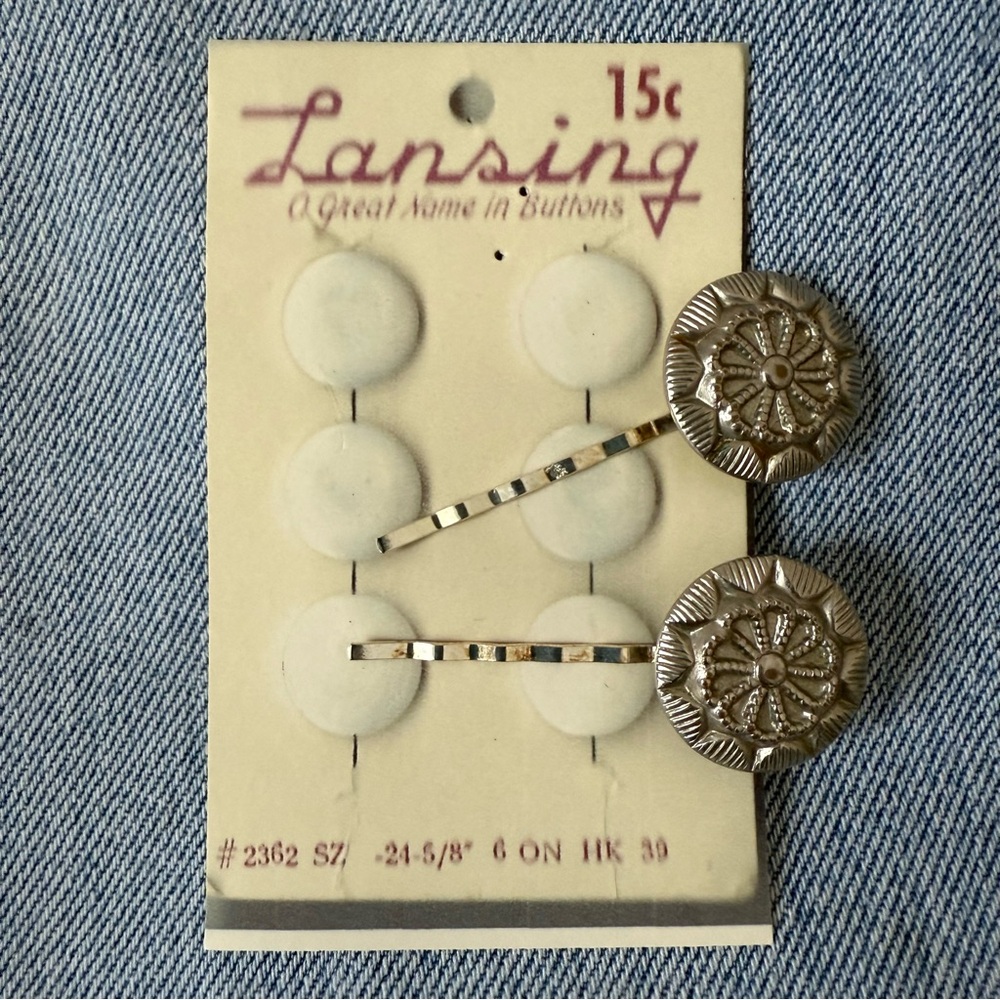 Silver vintage Hair Pins